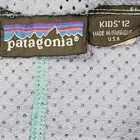 Patagonia Kids' Teal Long Sleeve Hooded Full-Zip Retro Fleece Jacket Size 12 - Picture 5 of 13